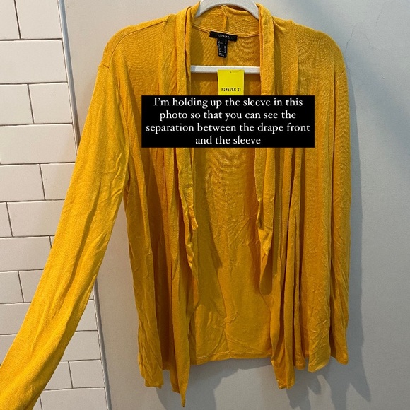 Forever 21 Sweaters - NWT Forever 21 Mustard Yellow Knit Cardigan Sweater